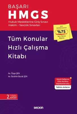 BAŞARI – HMGS Tüm Konular Hızlı Çalışma Kitabı İbrahim Burak Şen