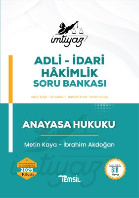 İMTİYAZ Anayasa Hukuku Soru Bankası Metin Kaya