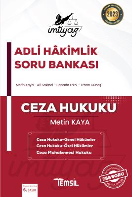 İmtiyaz Adli Hâkimlik Ceza Hukuku Soru Bankası Metin Kaya