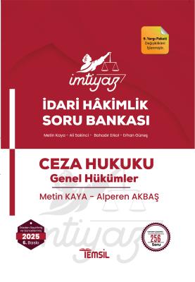 İMTİYAZ Ceza Hukuku Genel Hükümler Soru Bankası Metin Kaya