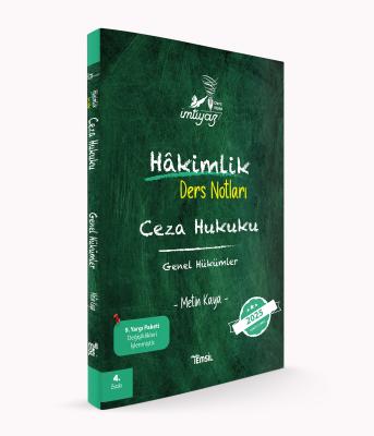 İmtiyaz Hakimlik Ders Notları Ceza Hukuku Genel Hükümler Metin Kaya