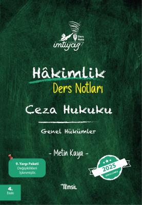 İmtiyaz Hakimlik Ders Notları Ceza Hukuku Genel Hükümler Metin Kaya