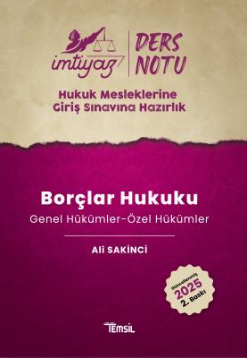 HMGS Borçlar Hukuku Genel Hükümler - Özel Hükümler ALİ SAKİNCİ