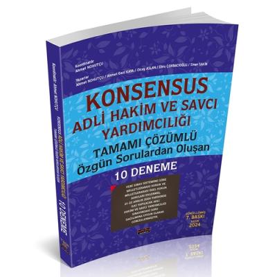 KONSENSUS Adli Hakim ve Savcı Yardımcılığı 10 Deneme Savaş Yayınları K