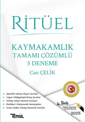 RİTÜEL Kaymakamlık Tamamı Çözümlü 5 Deneme Can Çelik