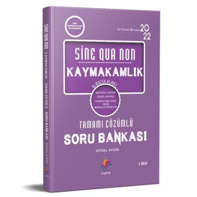 SİNE QUA NON Kaymakamlık Hukuk Çözümlü Soru Bankası Soysal Aygün