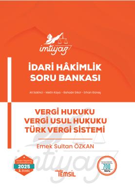 İMTİYAZ İdari Hâkimlik Vergi Hukuku - Vergi Usul Hukuku - TVS Soru Ban